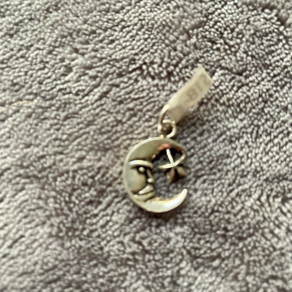Moon sterling silver charm